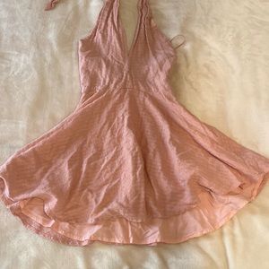 Size 10 Pink Halter Top Sun Dress
